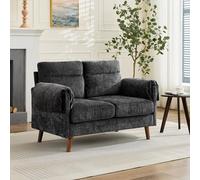 staronce 2 sofás de chenilla para sala de estar y espacios pequeños, color | Diseño de Mid-Century, respaldo acolchado y reposabrazos y patas de madera resistentes para dormitorios y apartamentos