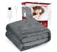 staronce Manta Electrica 180 x 130 cm - 9 Niveles de Calor, Apagado Automático 5 Horas, Protección Sobrecalentamiento, Lavable a Máquina, Ideal para Cama, Sofá, Oficina
