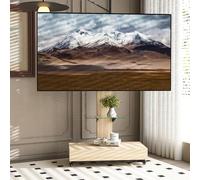 staronce Mueble de TV móvil con ruedas para 32 - 75 pulgadas, mesa de televisión con estante de cristal regulable en altura, soporte para TV con frenos de estacionamiento y cajón, mueble bajo para