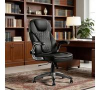 staronce Silla ejecutiva con respaldo alto, 150 kg, con función basculante, reposabrazos plegables y malla transpirable, color negro