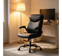 staronce Silla ejecutiva con respaldo alto, 150 kg, con reposacabezas de malla, función basculante 90-110° y reposabrazos plegables, color gris