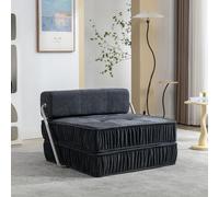 staronce Sofá plegable de 186 x 93 cm, cama de invitados plegable, futón | Con colchón modular combinable chenilla con base de muelles, cojín de respaldo extraíble, para sala de estar