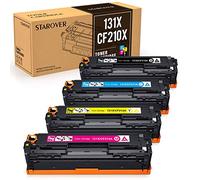 STAROVER - Tóner Compatible con HP 131X 131A CF210X CF210A para HP Laserjet M251nw M276nw,128A CE320A CP1525n CP1525nw CM1415fn CM1415fnw,125A CB540A CP1212121212121 5 CP15 15n CM1312 CM1312nfi (4PK)
