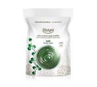 STARPIL CERA ELÁSTICA BAJA FUSIÓN EN PERLAS GLITTER WAX JADE 1000 gr. Cera de textura elástica en perlas que incorpora la purpurina en su composición. Colores y efecto visual maravillosos.