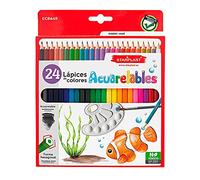 Starplast 24 LÁPICES DE COLORES ACUARELABLES Set de 24 lápices de colores acuarelables, para dibujo artístico, para colorear. Uso escolar y artístico.