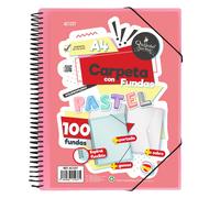 Starplast - Carpeta Con Fundas Espiral Flexible A4 con 100 Fundas Transparentes