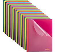 Starplast Carpeta Dossier con Varilla A4 - Polipropileno, 22x31 cm, Con Uñero, Colores básicos, apertura superior y lateral, Protector de Folios y Documentos de Oficina - PACK 24