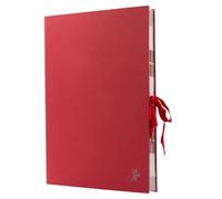 Starplast Carpetas Fuelle, Clasificador Tipo Acordeón, con Cierre de Cinta, 26.5x35x8cm A4 para Guardar, Organizar, Claificar. Color Rojo