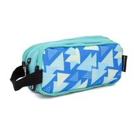 Starplast Estuche 3 Cremalleras - 3 Compartimentos, Amplio, Cierre Cremallera, con Asa, Multiuso, Gran Capacidad, Porta Todo, para Uso Escolar - Modelo Triangulos