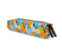 Starplast Estuche de 2 Cremalleras Fino - Estuche de Tela, Resistente, portatodo, 6 diseños, para Uso Escolar - Perros