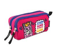 Starplast Estuche Escolar 2 Cremalleras Porta Todo, 2 Cremalleras, 2 Compartimentos, Gran Capacidad, Multiuso, para Uso Escolar, Trabajo, Universidad - Diseño 8