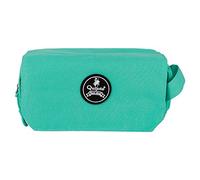 Starplast Estuche Escolar 3 Cremalleras QUIJOTE Paper World - Estuche de Gran Capacidad con 3 Bolsillos y Cierre de Seguridad. Tela Resistente, para Uso Escolar, Universidad, Oficina - Color Verde.