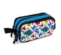 Starplast Estuche Escolar Porta Todo, 3 Cremalleras, 3 Compartimentos, Gran Capacidad, Multiuso, para Uso Escolar, Trabajo, Universidad - Figuras