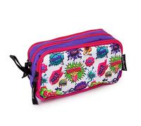 Starplast Estuche Escolar Porta Todo, 3 Cremalleras, 3 Compartimentos, Gran Capacidad, Multiuso, para Uso Escolar, Trabajo, Universidad - Boom