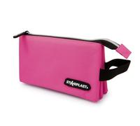Starplast Estuches 1 Cremallera, 3 Bolsillos Compartimento, Compacto, 10 Colores, 22.5x12.5x3.5-11cm, Extensible, con asa, Gran Capacidad, para Estudiante Secundaria o Universidad - Rosa Oscuro