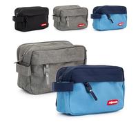 Starplast Estuches 3 Cremalleras, 3 Bolsillos o Compartimentos, Rectangular, Elegante, 3 Colores, para Estudiante Secundaria o Universidad - Pack 2 Surtido