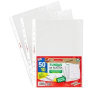 Starplast Fundas de Plástico Transparentes, para carpetas de 4 y 2 anillas, Estándar, documentos, archivos, Material Oficina, documentos, organizador, separador, hojas, documento, Multitaladro,