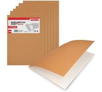 Starplast pack 50 y100 Subcarpetas cartulina A4 Kraft bicolor interior blanco para oficina, escolar, hogar, archivar, guardar, documentos, hojas, papeles, archivador, carpeta fina, marrón, básica,