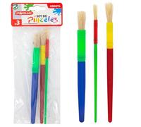 Starplast Set de Pinceles de Colores con Paleta Mezcladora, Finos, Planos, Esponjas, Brochas, Rodillo, Infantiles, Niños, Manualidades, Pintar, Acuarelas, Dibujos, Cuadros - Modelo 4