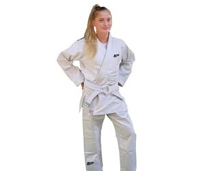 Starpro Kimono Judo de algódon Premium - Judogi Profesional para Entrenamiento y competición- Cinturón Blanco Libre -Hombres Mujeres Niños- 110-200 cm - Blanco y Azul