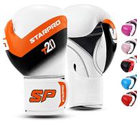 Starpro Niños Guantes de Boxeo de Cuero sintético para Entrenamiento Sparring de jóvenes en Muay Thai Kickboxing Fitness - Niños y Niñas - 4 oz 6 oz