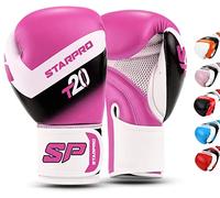 Starpro Niños Guantes de Boxeo de Cuero sintético para Entrenamiento Sparring de jóvenes en Muay Thai Kickboxing Fitness - Niños y Niñas - 4 oz 6 oz