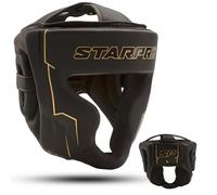Starpro Protector de cabeza profesional de boxeo, equipo de combate de primera calidad con protección facial completa, diseño ligero y ajuste óptimo para mayor seguridad (negro mate, L)