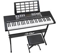 StarQuest sq-kb61kep Teclado electrónico portátil de 61 teclas - Piano digital para músicos principiantes y experimentados, multifunción y calidad de sonido superior