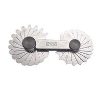 Starrett 178 Ma mm Calibre Fillet o Radius de lectura con dispositivo de bloqueo, rango de 1 - 7 mm, 0,25 mm y mm en incrementos de 0,5 mm, hojas 34