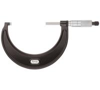 Starrett 436.1MRL-125 Micrometro Exterior, Ratchet Stop, Lock Nut, 100-125 mm Rango, 0,01 mm Graduación, -0,004 mm Precisión