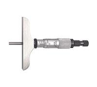 Starrett 445AZ-3RL - Medidor de profundidad de vernier, tope de trinquete, tuerca de bloqueo, tipo micrometro, rango de 0 - 3", graduación de 0,001", base de 7,62 cm, 3 varillas, precisión de +/-0,0001"