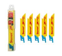 Starrett, 5 Hojas de sierra de sable Bi-metal 3XPOWER, Especial MEtal, color amarillo, 102 mm - 14D - B414-5
