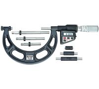 Starrett 714MEAAFLZZ- Micrómetro de yunque intercambiable, dedal de fricción, tuerca de bloqueo, rango de 0 - 100 mm, graduación de 0,001 mm, precisión de +/-0,003 mm