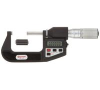 Starrett 733XFLZ-5 micrómetro exterior LCD, dedal de fricción, tuerca de bloqueo, caras de carburo, rango de 4-5 pulgadas, graduación de 0.01 pulgadas, precisión de +/-0.000 pulgadas