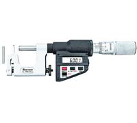Starrett 790 meafl-25 LCD multi-anvil Micrómetro, fricción Dedal, tuerca de bloqueo, rango de 0 - 25 mm, graduación de 0,001 mm
