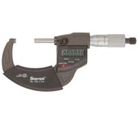 Starrett 796XRL-2 - Micrómetro de exterior LCD, tope de carraca, tuerca de bloqueo, carburo de carburo, rango de 2,54 cm, graduación de 0,00005 pulgadas, precisión de +/-0,0001"