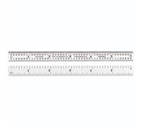 Starrett C304R-6 - Regla de acero flexible con graduaciones de pulgadas, graduaciones 4R, longitud de 15,2 cm, anchura de 1,27 cm, grosor de 0,63 cm