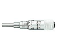 Starrett Cabezal de micrómetro de 460 MB, rango de 0 a 13 mm, graduación de 0,01 mm, precisión de +/-0,002 mm, dedal liso, longitud del eje de 16 mm