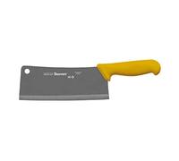 Starrett Cuchillos de cocina profesionales de acero inoxidable para chefs, perfil rectangular ancho, 200 mm, mango amarillo