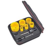 Starrett kdc06042-n DCH Deep Cut Electricistas Kit con 6 holesaws y 3 accesorios