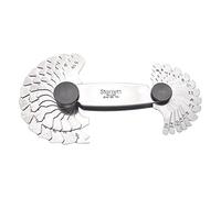 Starrett Medidor de paso de tornillo 155 con dispositivo de bloqueo, 2-1/4-28 roscas por pulgada, 27 hojas