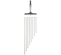 Starrett Medidor de profundidad Vernier 445MDZ-150RL, tope de trinquete, tuerca de bloqueo, tipo micrómetro, rango de 0-150 mm, graduación de 0,01 mm, base de 150 mm, 6 varillas, precisión de +/-0,002