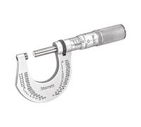 Starrett Micrómetro exterior T230XRL, tope de trinquete, tuerca de bloqueo, caras de carburo, rango de 0-1 pulgada, graduación de 0.01 pulgadas, precisión de +/-0.000 pulgadas