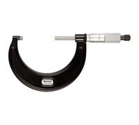 Starrett Micrómetro exterior T436.1XRL-6, tope de trinquete, tuerca de bloqueo, caras de carburo, rango de 5-6 pulgadas, graduación de 0.0000 pulgadas