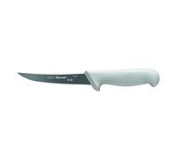 Starrett Professional Boning Knife - BKW106-5 Narrow Curved 5' (130mm) Ultra Sharp Sanitized Steel Blade - White Handle Kitchen Chef's Knife (DV86058)