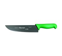 Starrett Professional Chefs Knife - BKG303-10 Wide Straight 10 inch (250 mm) Ultra Sharp Kitchen Knife With Long Lasting Blade - Green Handle Stainless Steel Chopping Cooking Knife