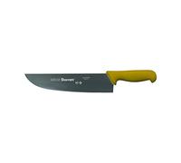 Starrett Professional Chefs Knife - BKY303-12 Wide Straight 12" (300mm) Ultra Sharp Kitchen Knife With Long Lasting Blade - Yellow Handle Stainless Steel Chopping Cooking Knife