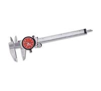 Starrett R120A-6 - Calibrador de esfera, acero inoxidable, esfera roja, rango de 0-15,24 cm, precisión +/- 0 cm, resolución de 0,3 cm