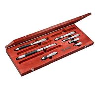 Starrett S824DZ - Juego de micrómetros interiores Vernier de rango fijo, rango de 2 a 12 pulgadas, graduación de 0.000 pulgadas, precisión de +/-0.000 pulgadas (juego de 7 piezas)