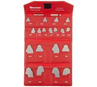 Starrett SD167FHZRadius - Calibre de radios con soporte, acabado satinado, rango de 0,020 a 0,500 pulgadas, incrementos de 0,020 y 0,050 pulgadas, 19 calibres